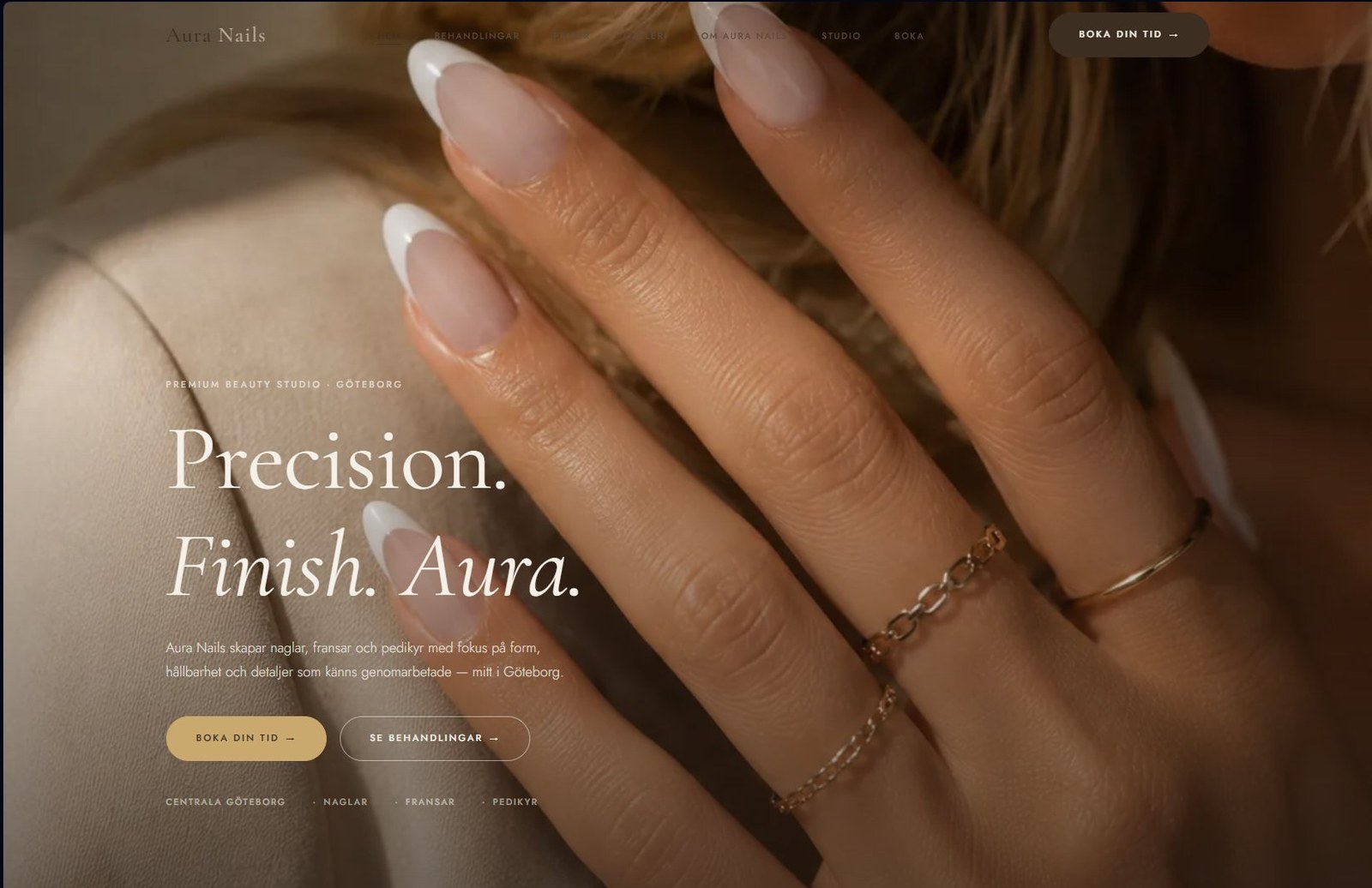 Aura Nails — premium beauty studio Göteborg